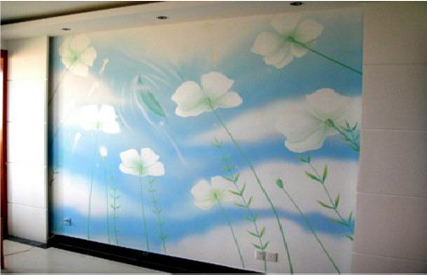 武汉画墙绘怎么画好白云的蓬松感？