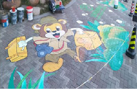 武汉夏季画地面彩绘会遇到的问题