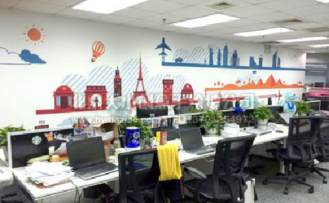 武汉教你设计办公室墙绘的方法。