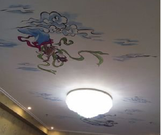 武汉如何快速绘制天花板上的手绘墙？